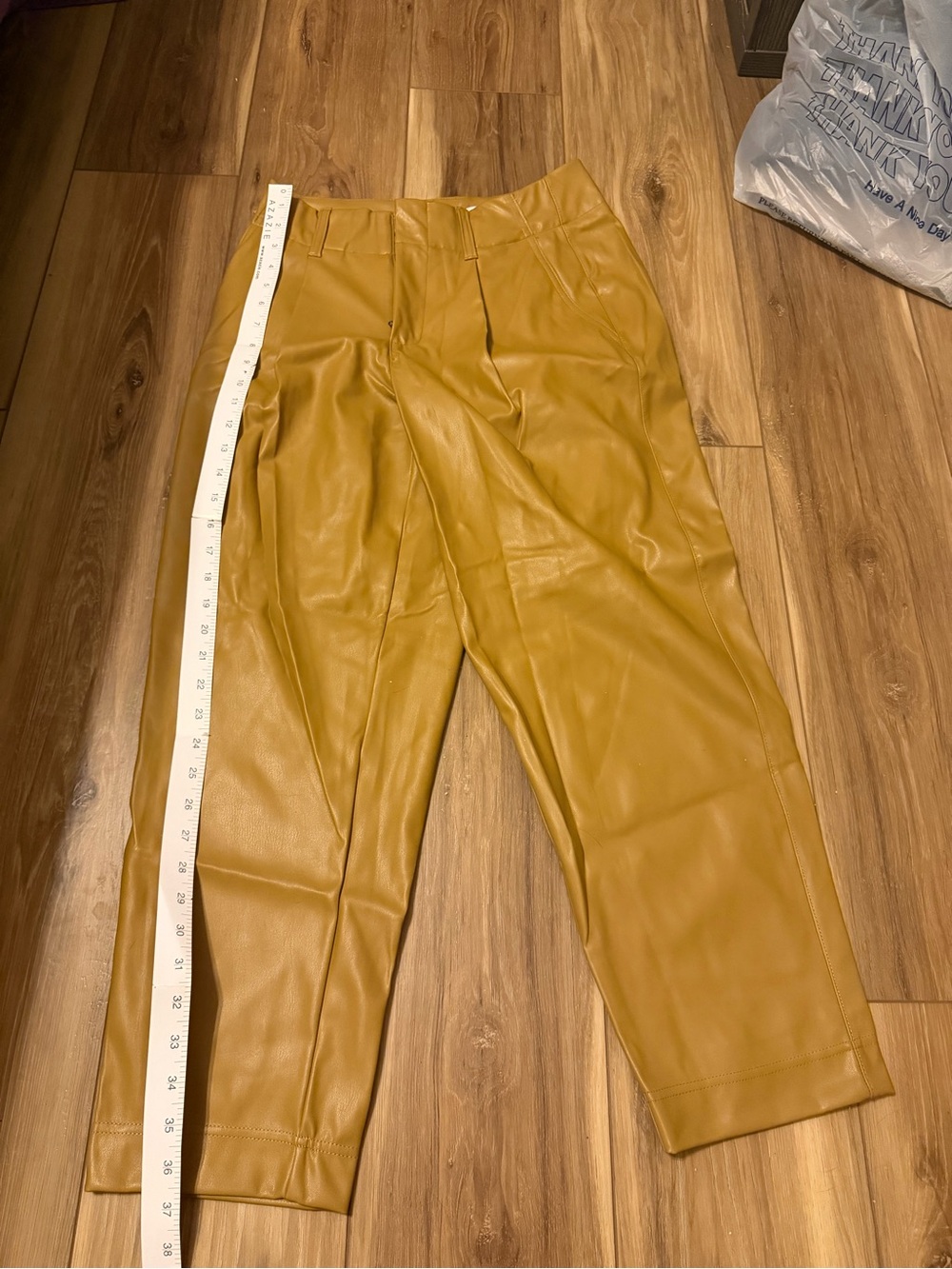 a new day Mustard Faux Leather Pants